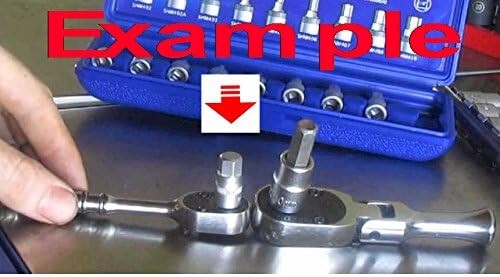 RARE 3 Pc Stubby Hex Socket Set Tools 5mm, 6mm and 7mm