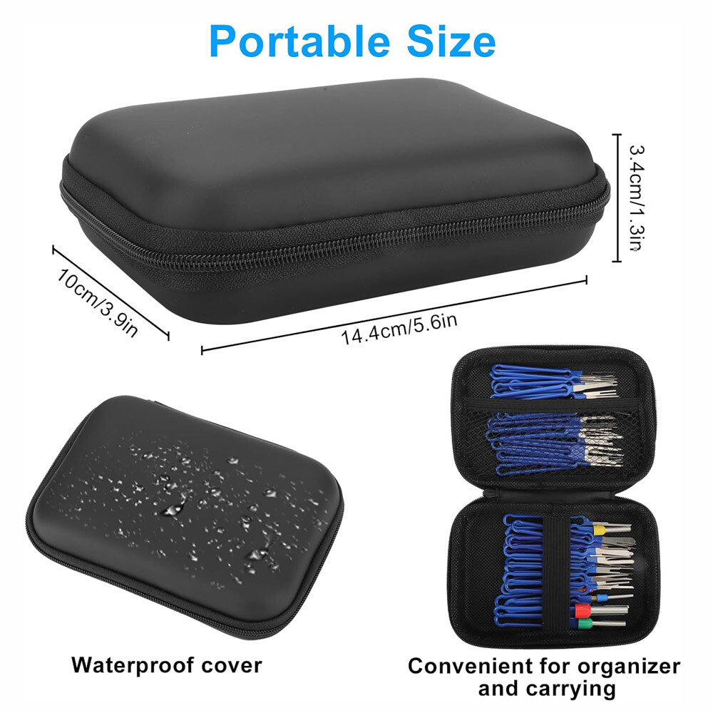 41pcs Pin Extractor Tool Terminal Ejector Connector Removal Kit w/Protective Bag
