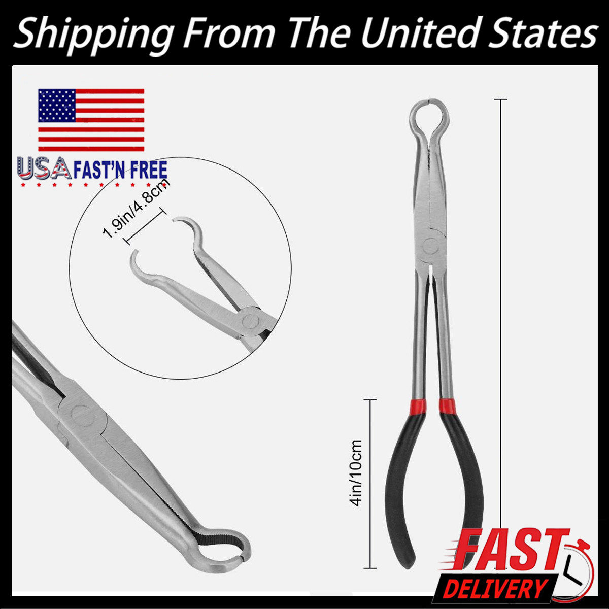 Heavy-Duty Long Handle Spark Plug Puller Tool (11 inch) for Car Engine Repair
