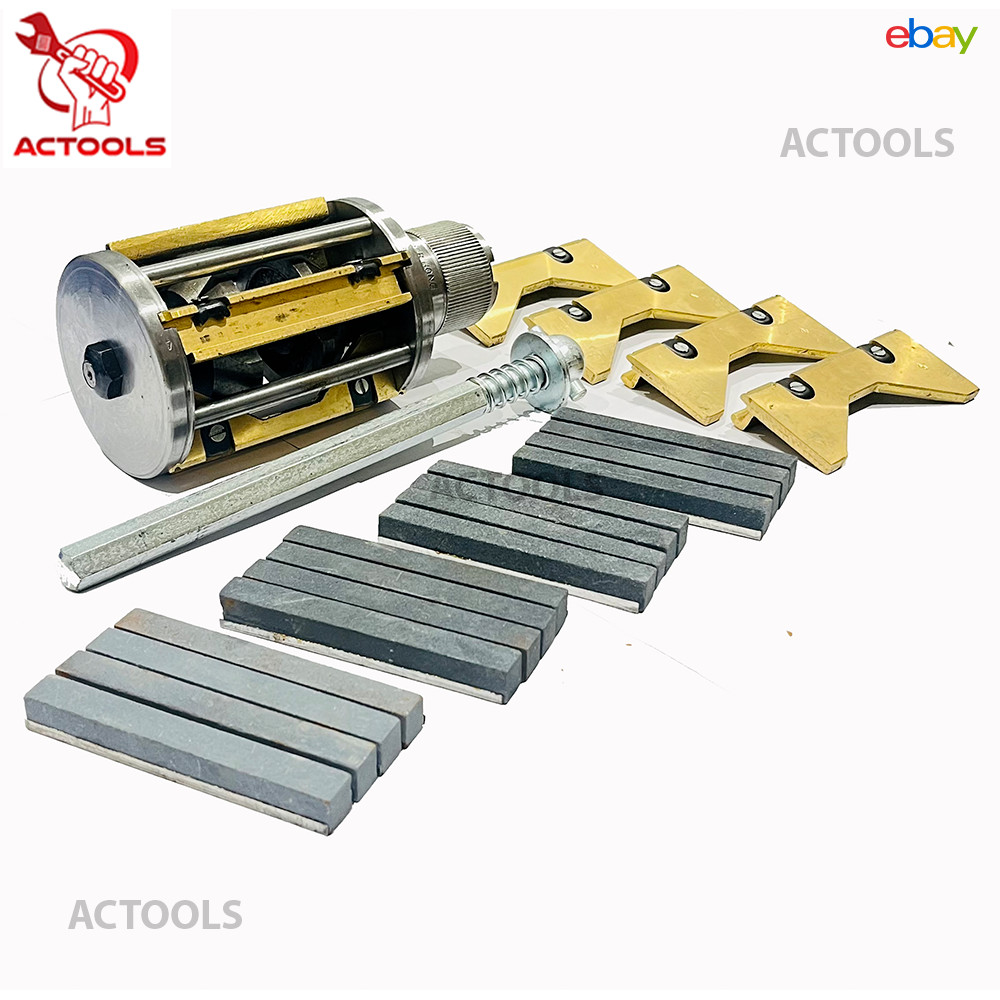 Cylinder Engine Hone Kit 3 1/2″ To 6 1/2″ Honing Machine + 4 Set Of Stones USA