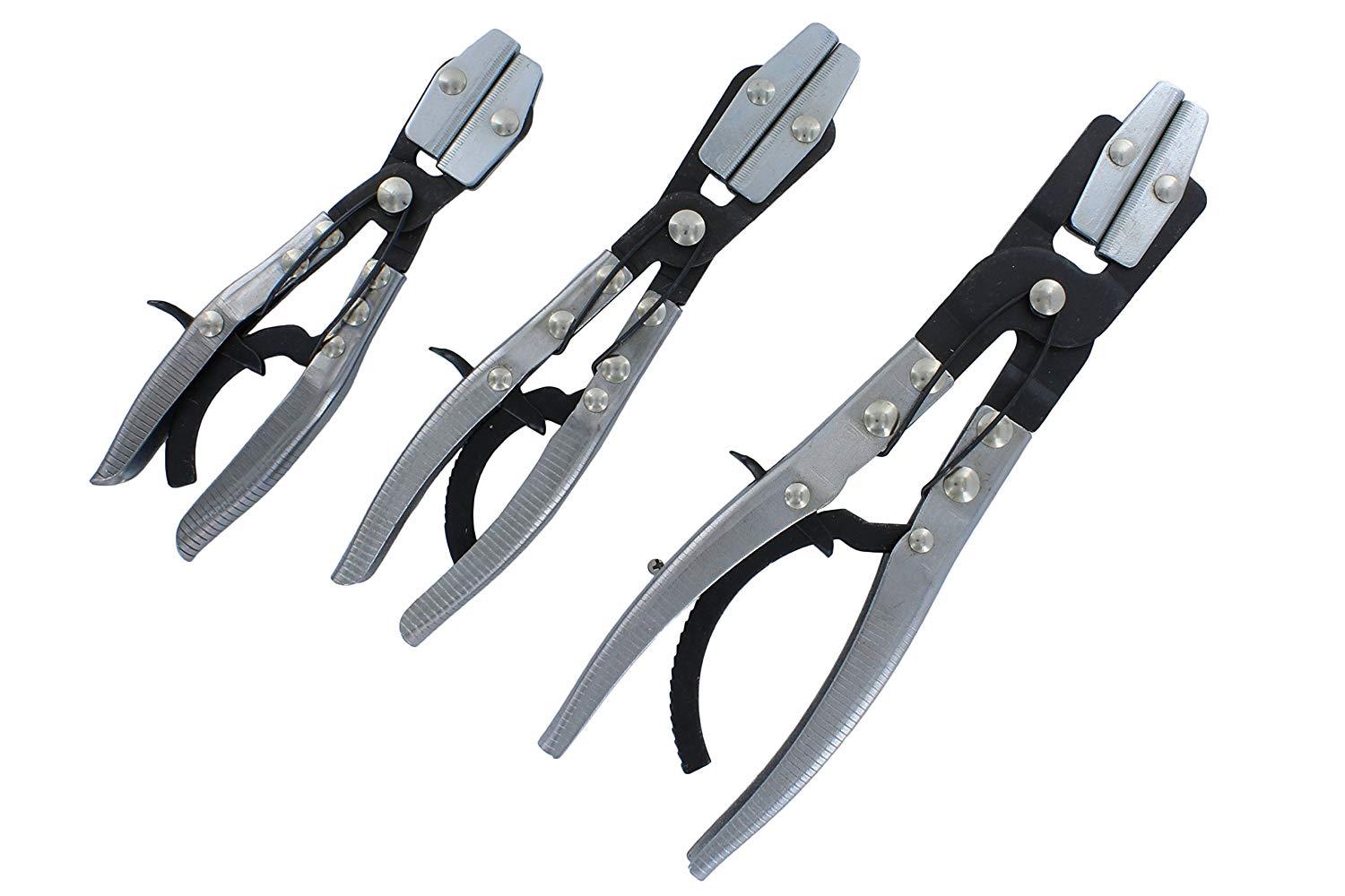 3Pcs Flexible Hose Clamps Line Clamp Hose Pinch off Pliers Mixed Sizes 8/10/12”