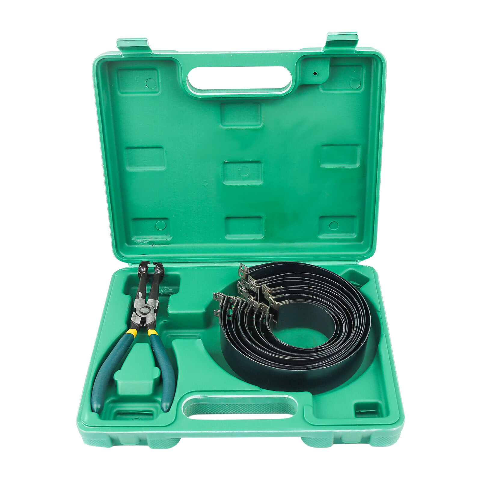 Professional Piston Ring Compressor Cylinder Installer Pliers & 14 Band Tool Kit