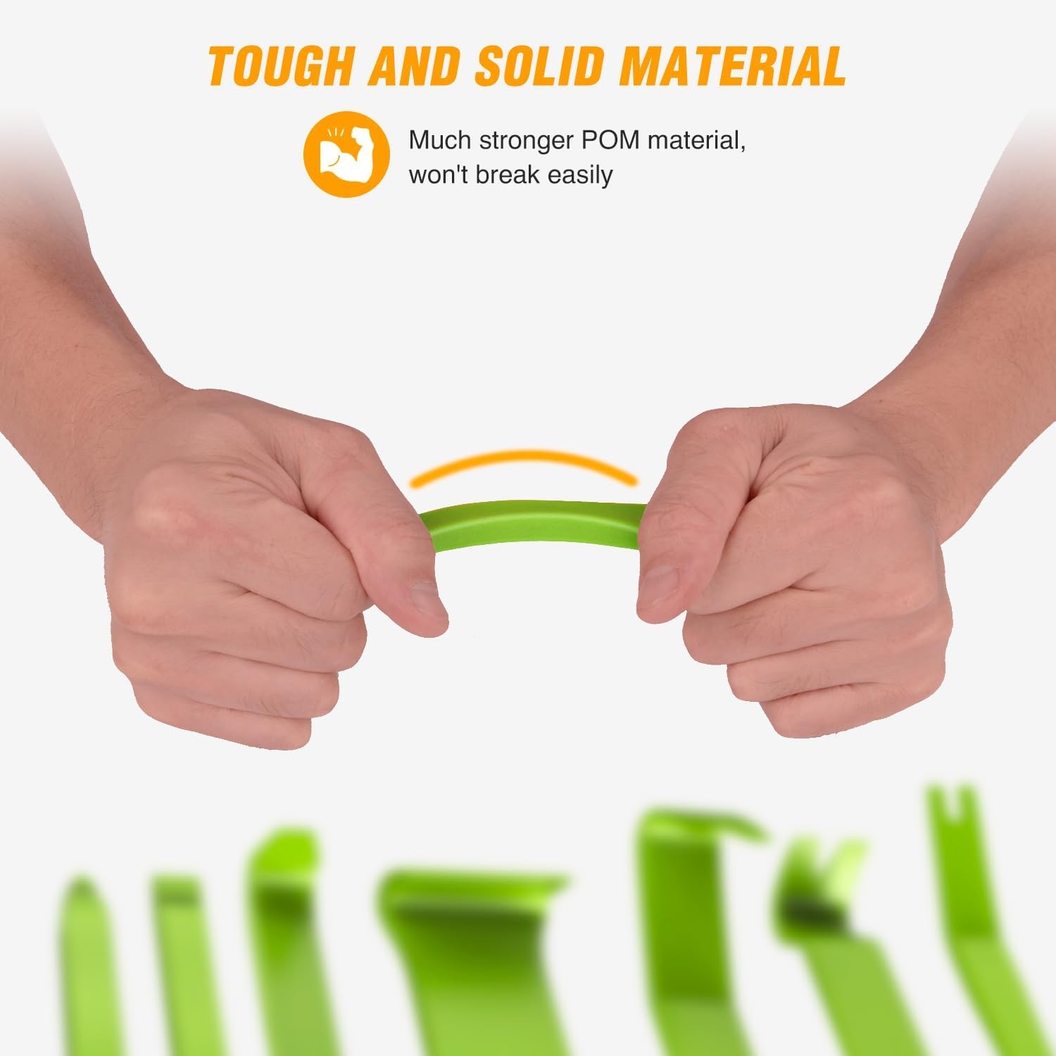 8PCS Trim Fastener Removal Tool Kit Universal For Car Audio Dash Panel-Green