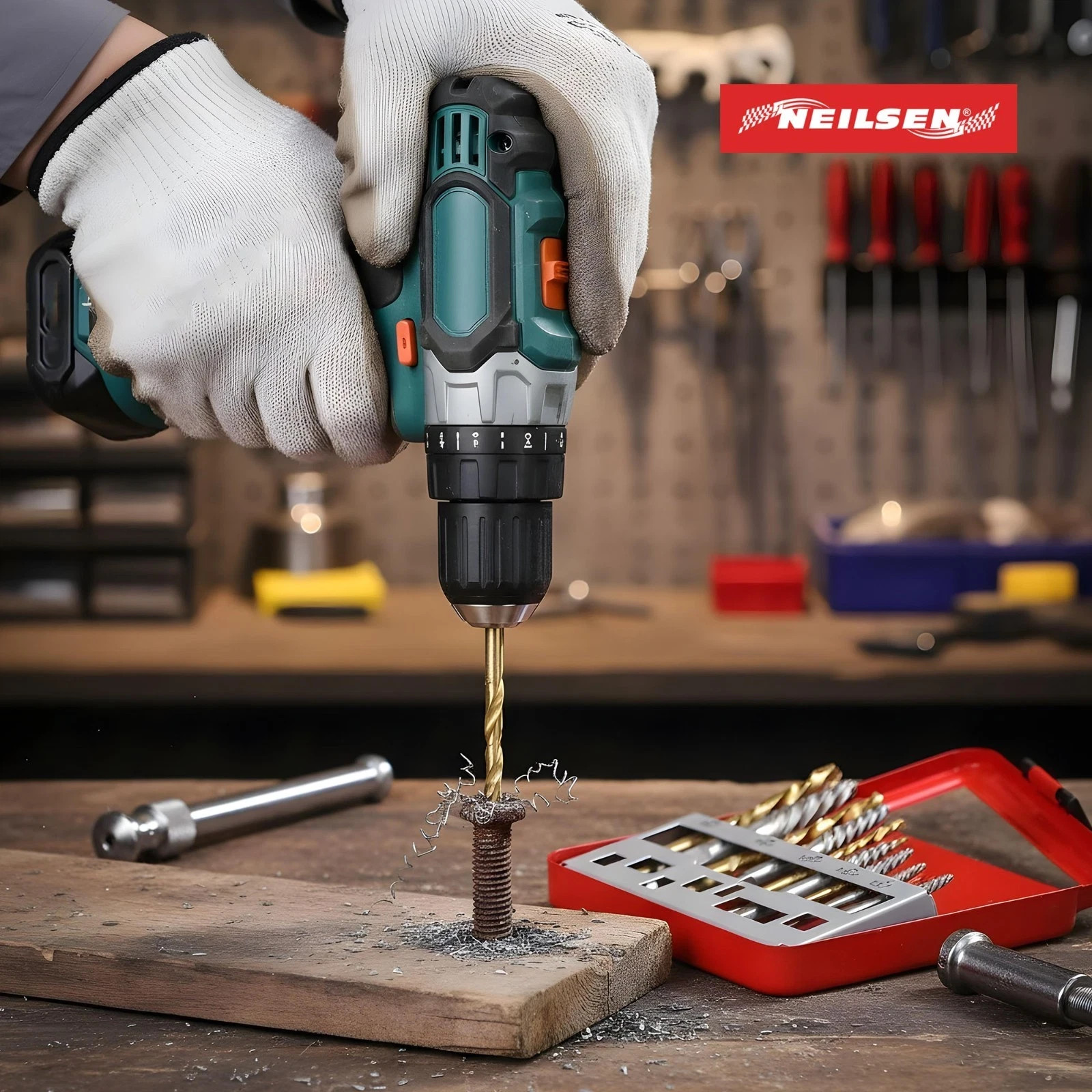 Left Hand Drills Broken Screw Bolt Stud Extractor Easy out Drill Set Neilsen