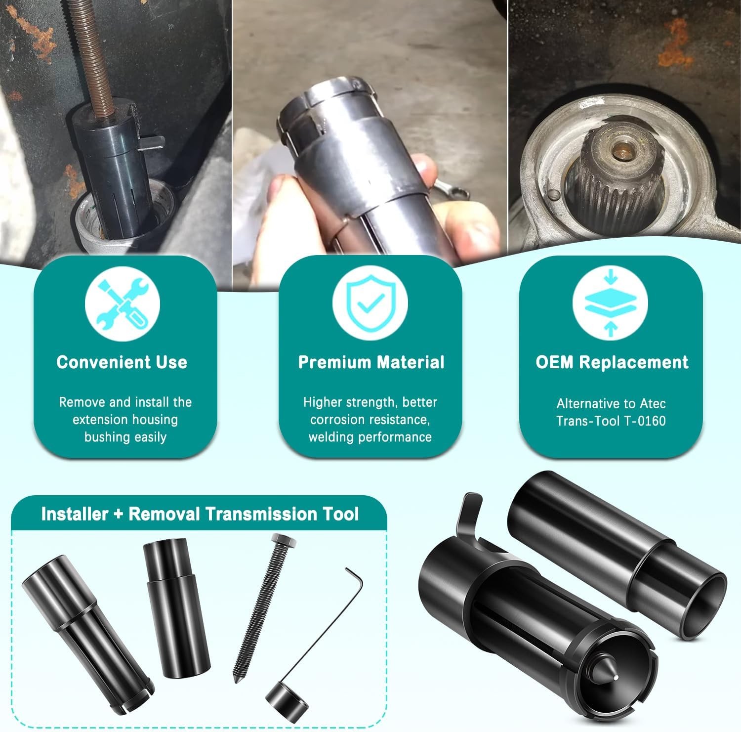 T-0160 Extension Housing Bushing Driver Remover Installer Tool for GM 350,180,T5