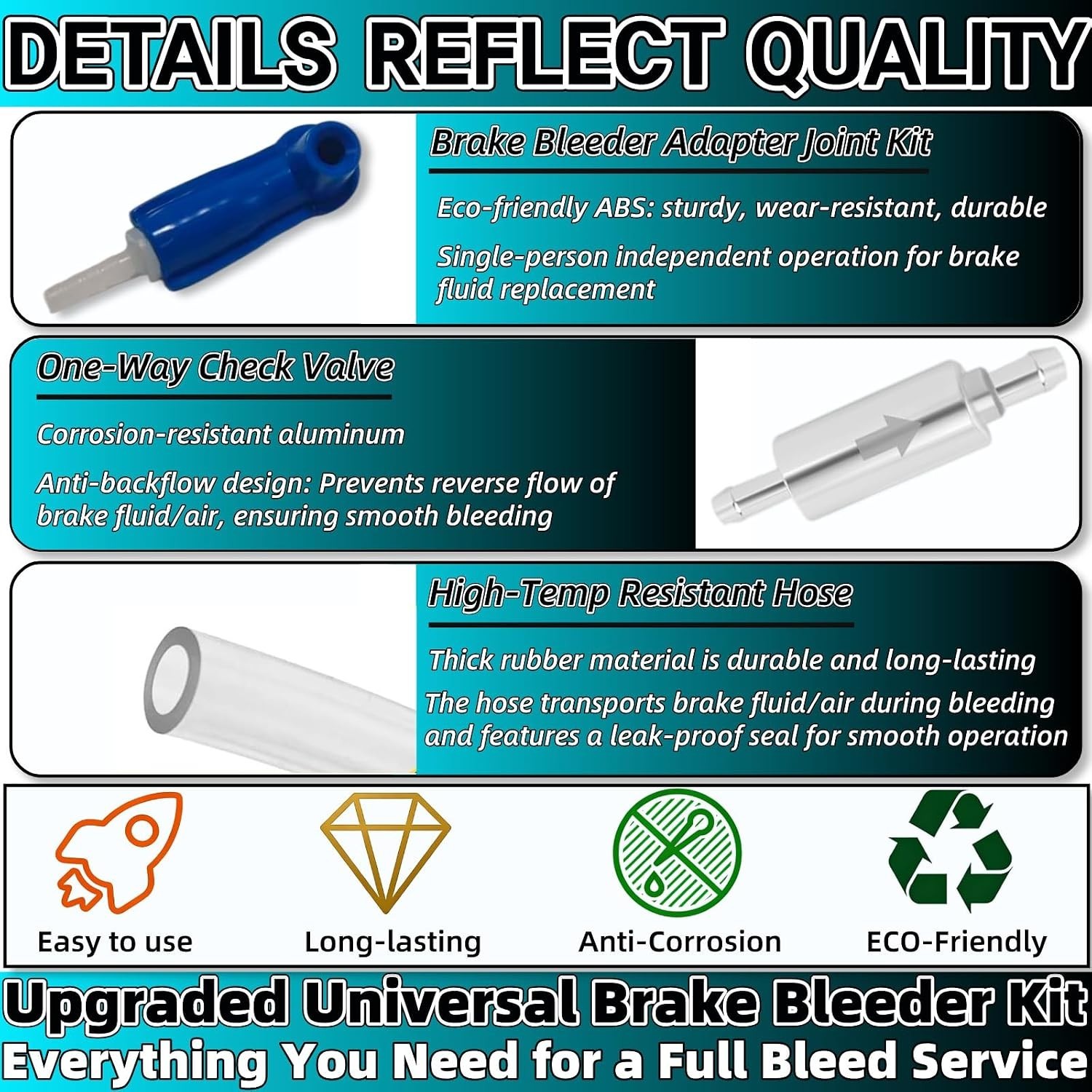 Universal Brake Bleeding Tool Kit for Car Motorcycle Hydraulic Systems