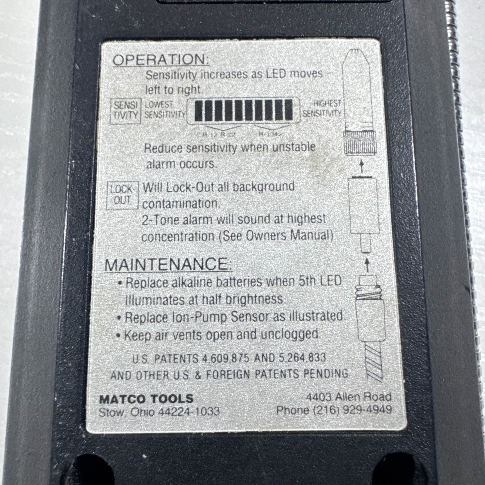 Matco Tools Leak-seeker Ac850 with Case Untested As Is