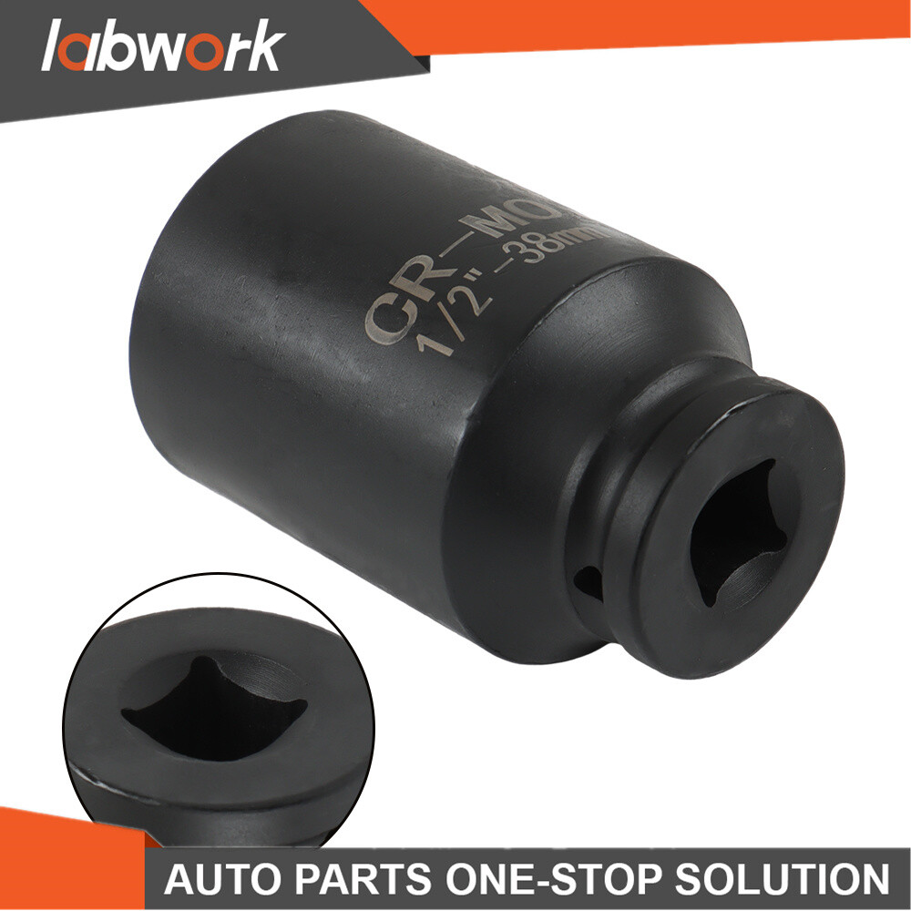 Labwork 9 Pcs Deep Impact Socket Set Drive Metric Axle Hub Nut Socket 29-38mm