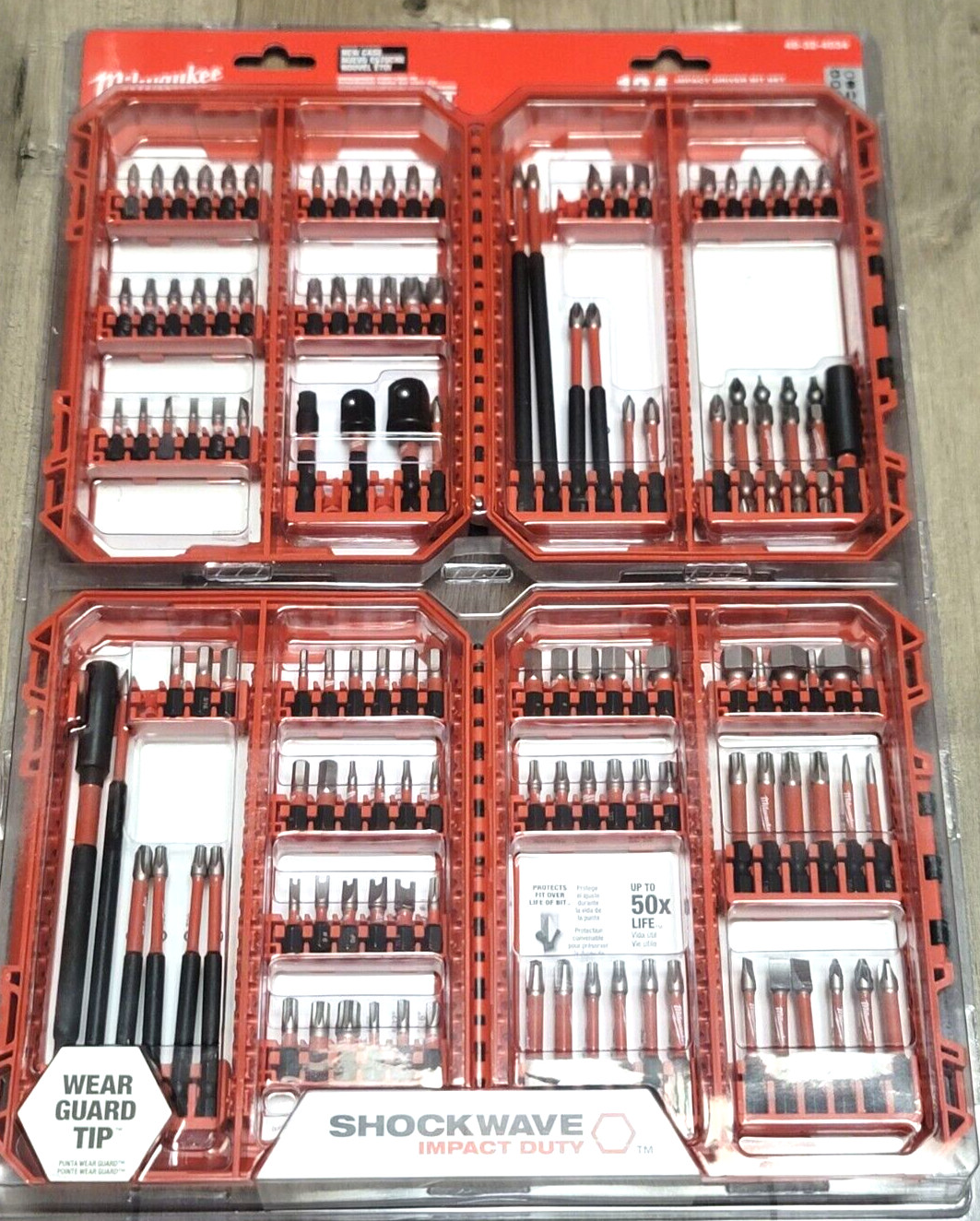 Milwaukee 124pc Shockwave Impact driver Bit Set Designed for Packout #48-32-4034