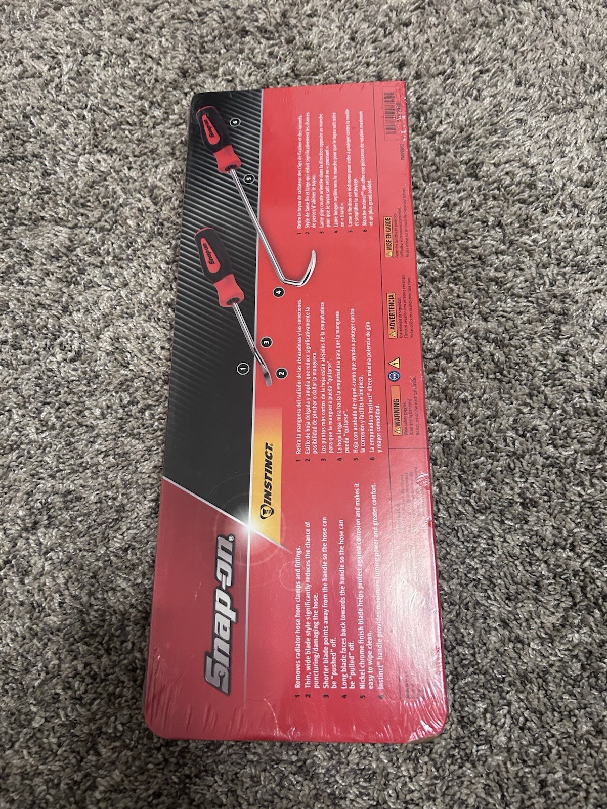 Snap-on Tools USA NEW RED Soft Grip Wide Tip Radiator Hose Pick Set SGA102BR