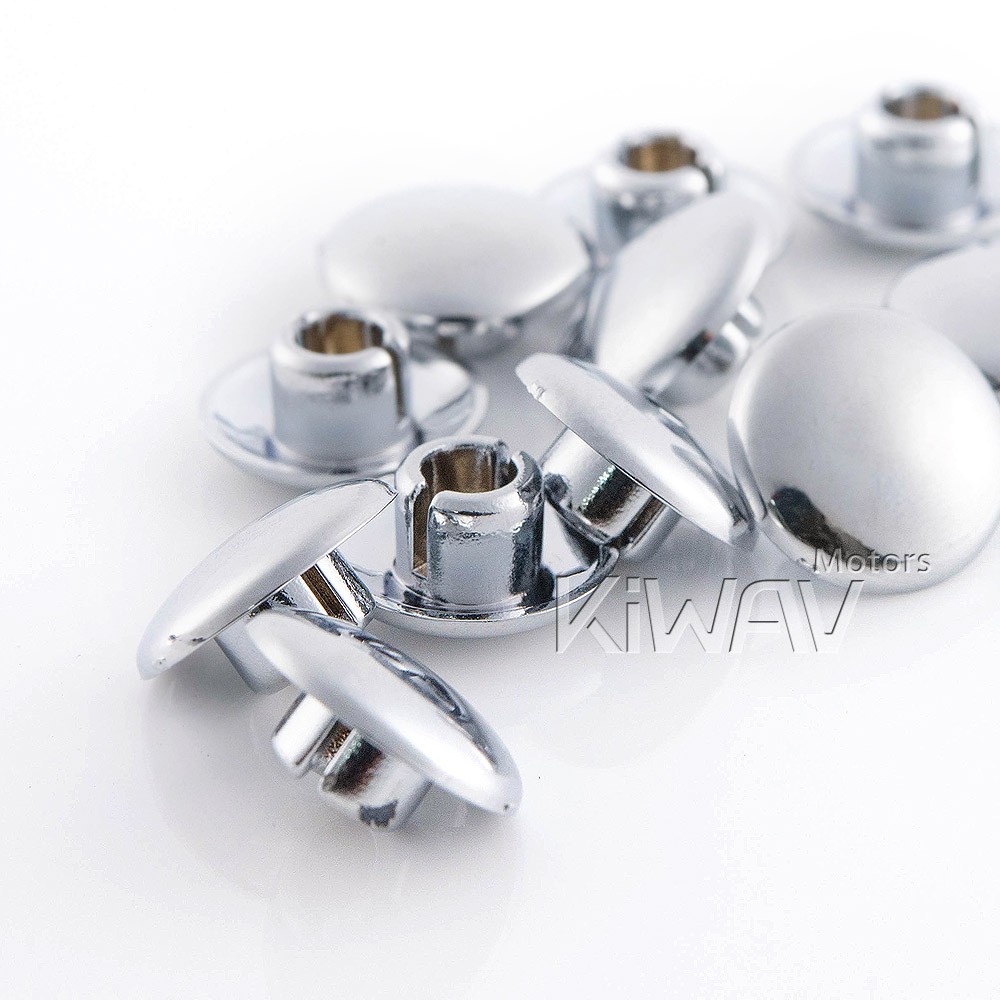 Round bolt cap screw covers chrome fits 8mm allen bolts (M6 allen key) US STOCK