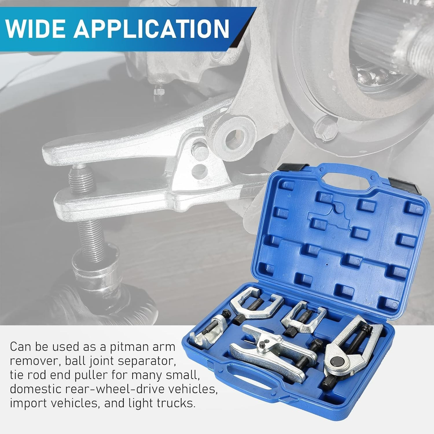 Versatile 5-Piece Front End Service Tool Set – Pitman Arm & Ball Joint Pullers