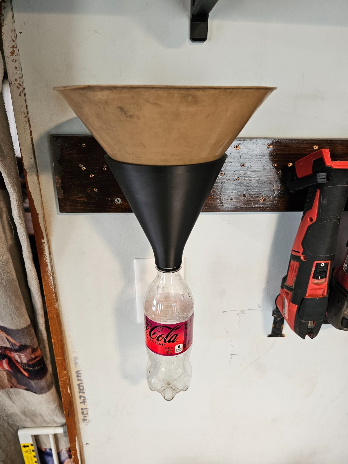 Funnel Holder/Drip Catch Can – Wall Mount