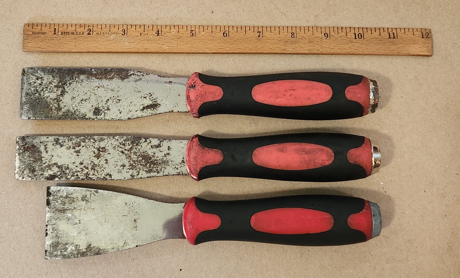 Snap On PKNC300 3 Piece Soft Grip Striking Scraper Set RED