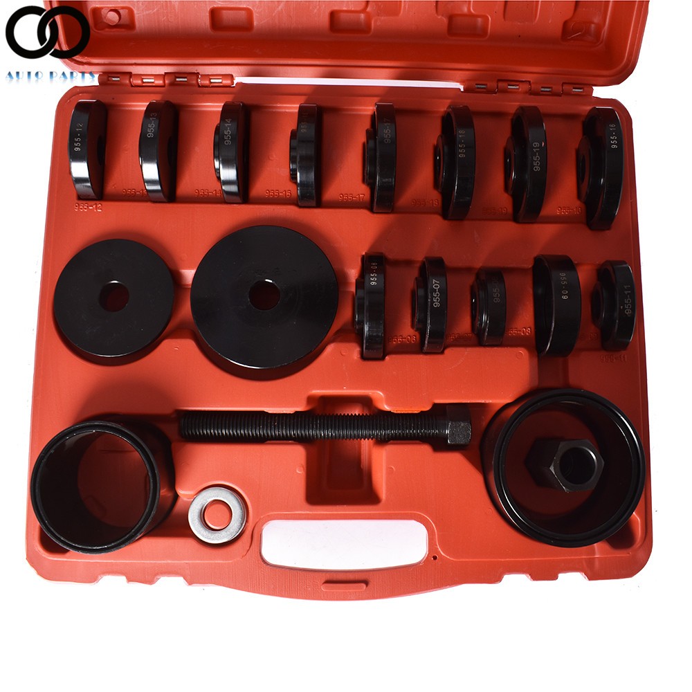 23pcs Front Wheel Drive Bearing Removal Press Adapter Puller Pulley Tool Kit