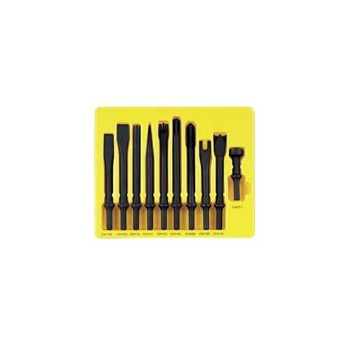 Grey Pneumatic CS110 10 Piece General Service Chisel Set – .401 Shank