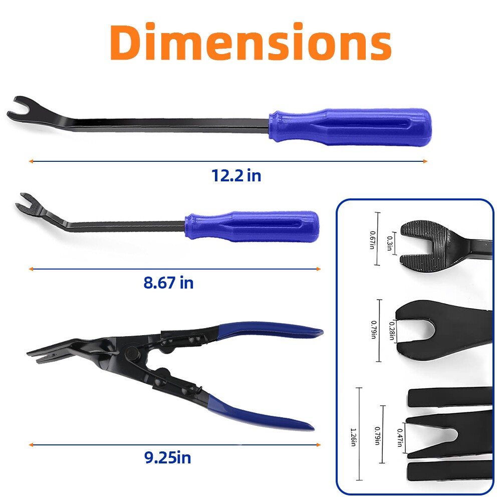 Auto Trim Clip Upholstery Removal Tool Dash Interior Fastener Pin Pliers Puller
