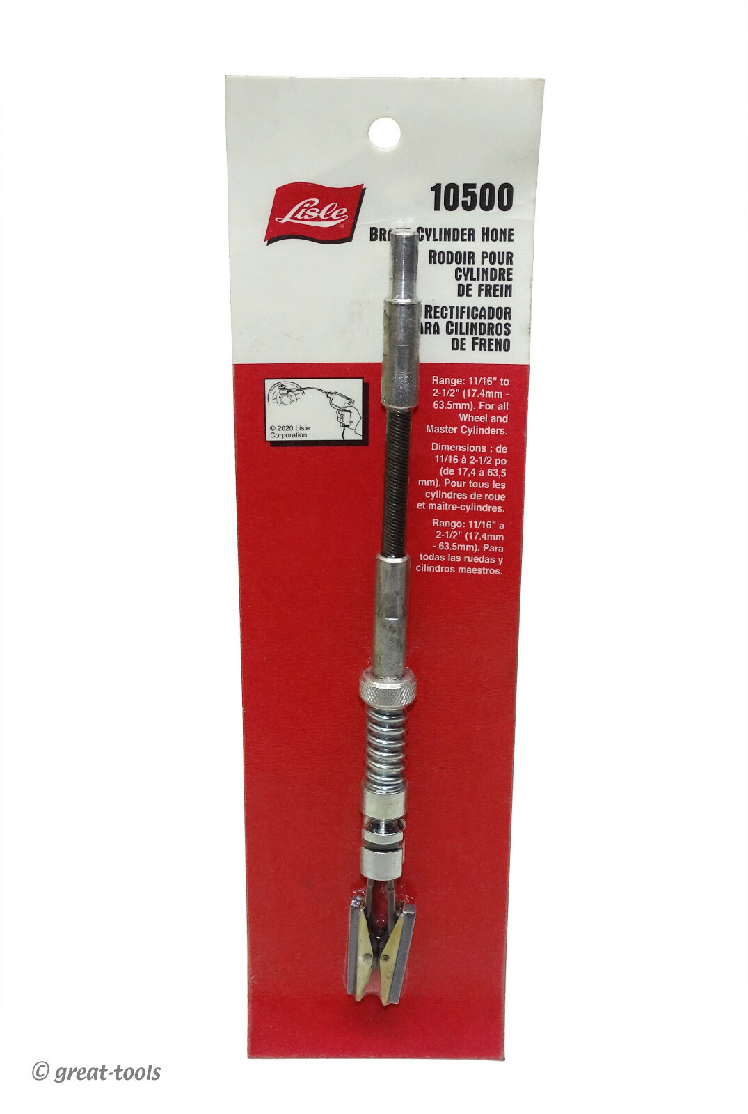 LISLE TOOLS BRAKE CYLINDER HONE – 11/16” to 2-1/2” – automotive – forklift