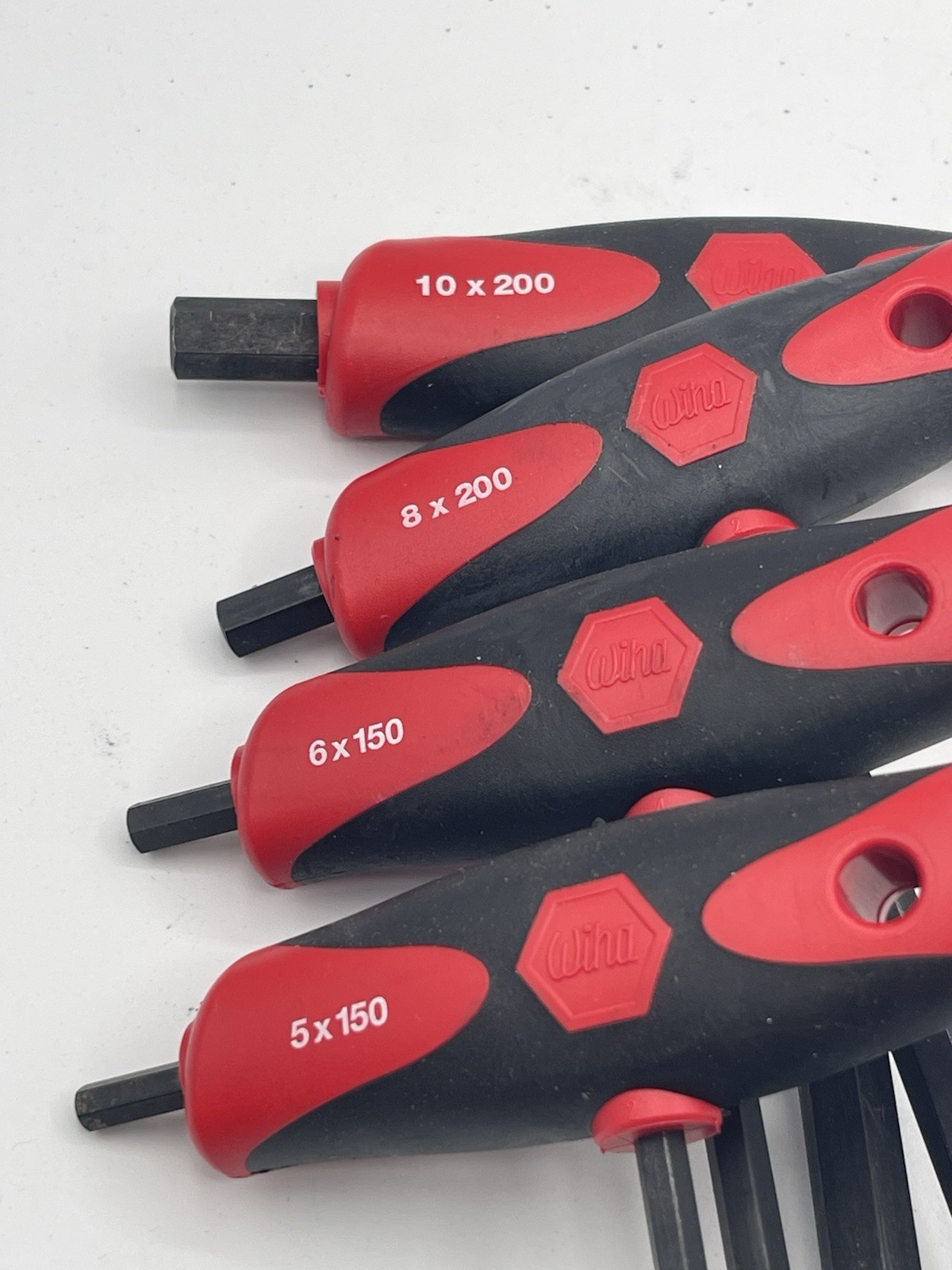 Wiha 33489 Soft Grip Dual Drive Ball End Hex T-Handle Metric Black Finish, 8pc