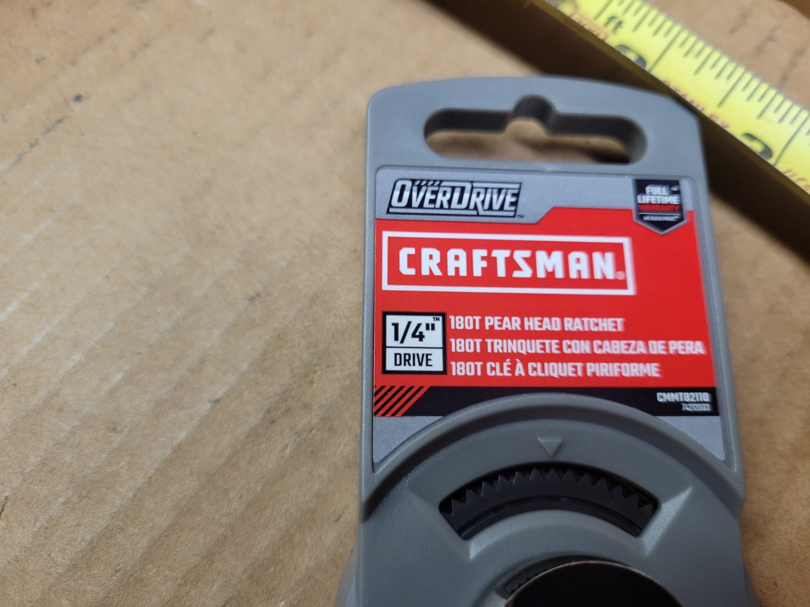 Craftsman Overdrive 1/4″ Drive 180 Tooth Gun Metal Ratchet No CMMT82110