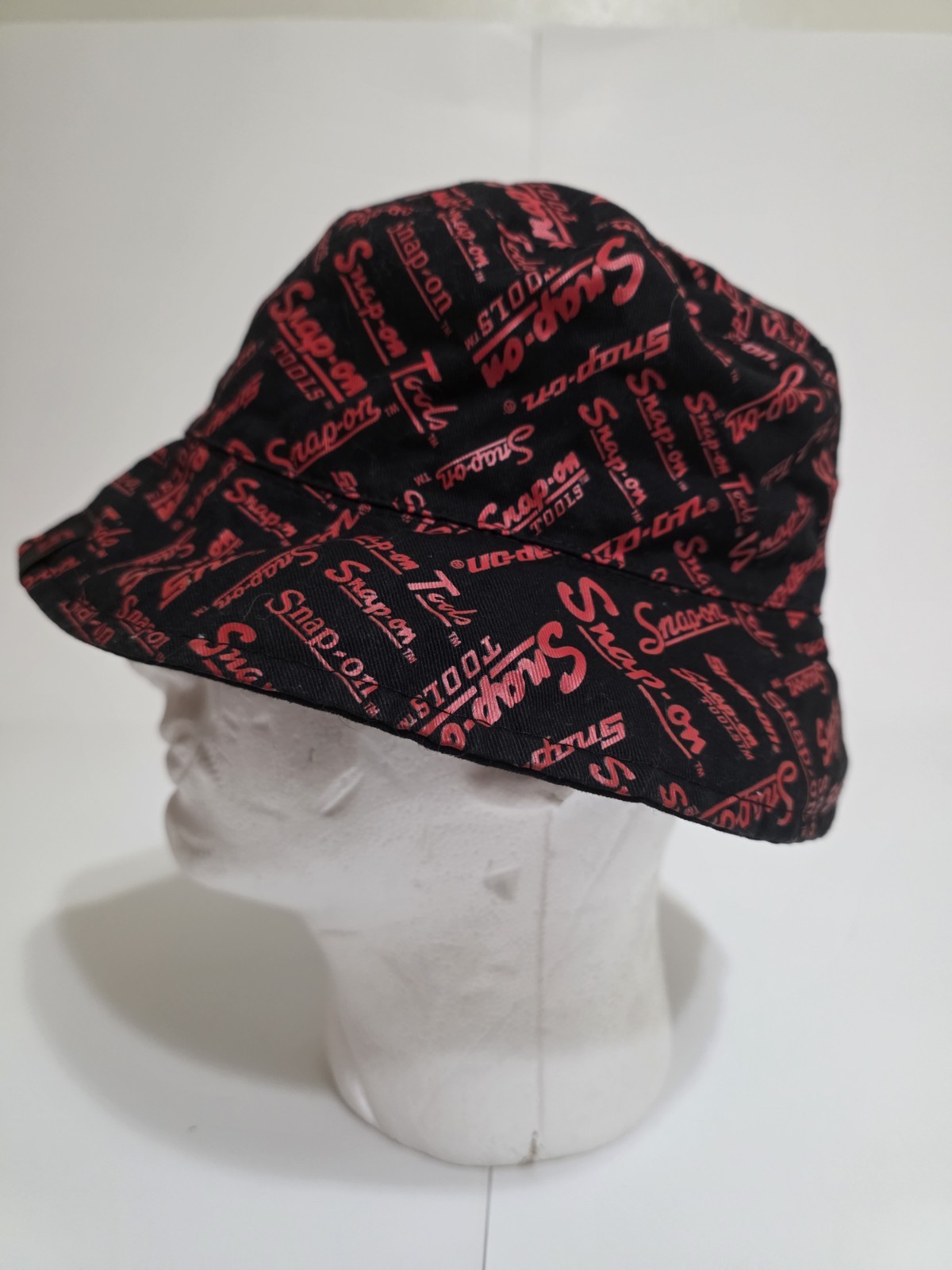 SNAP-ON TOOLS REVERSIBLE BUCKET HAT UNISEX ONE SIZE RED BLACK ALL OVER PRINT