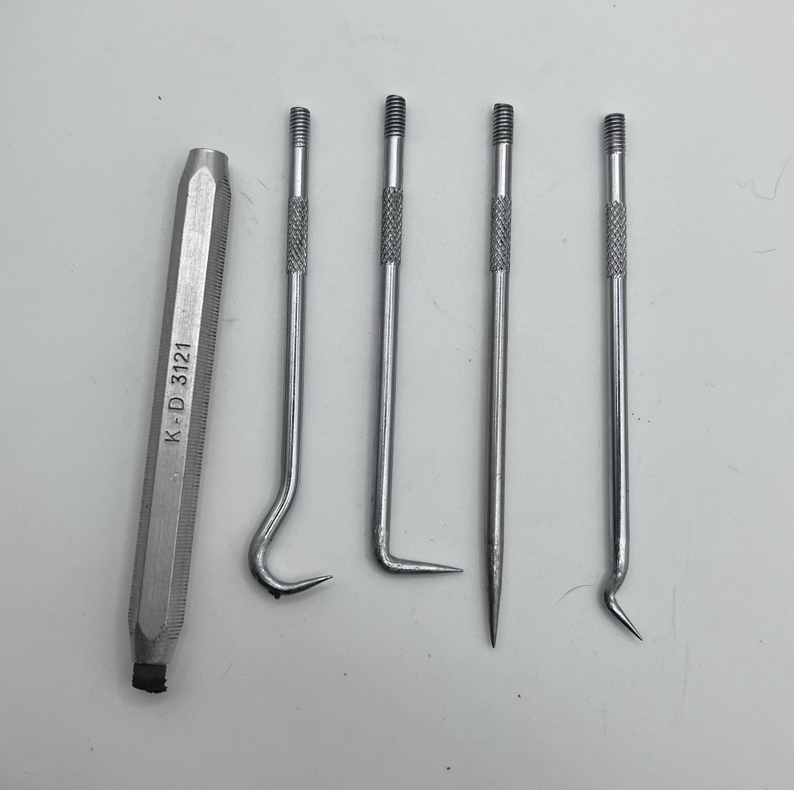 K-D TOOKS Hook &Pick Set #3121 5 Piece Tempered Steel Picks