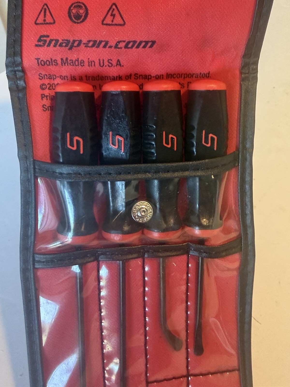 Snap On USA Tools PAK562770 Soft Grip Seal Removal 4 Pc Set SGSR