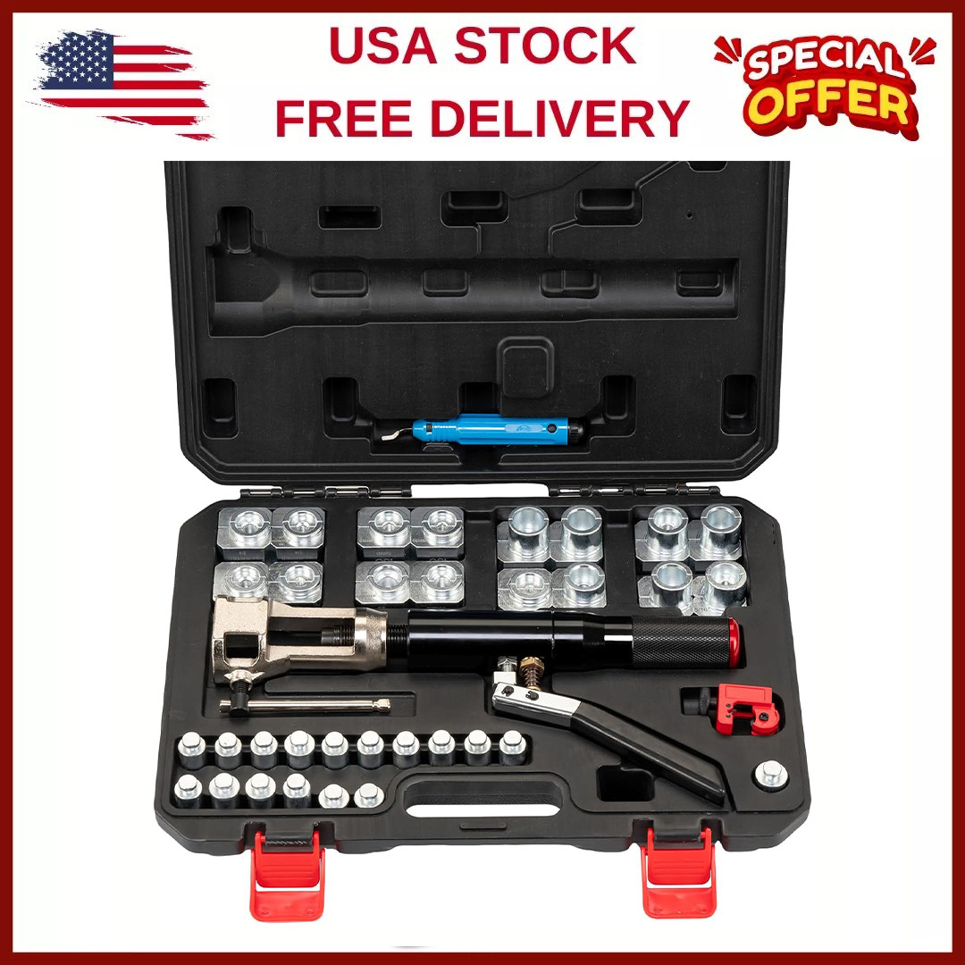 Hydraulic Brake Line Flaring Tool Kit ,Double Flaring Tool 45° for 3/16″ to 1/2″
