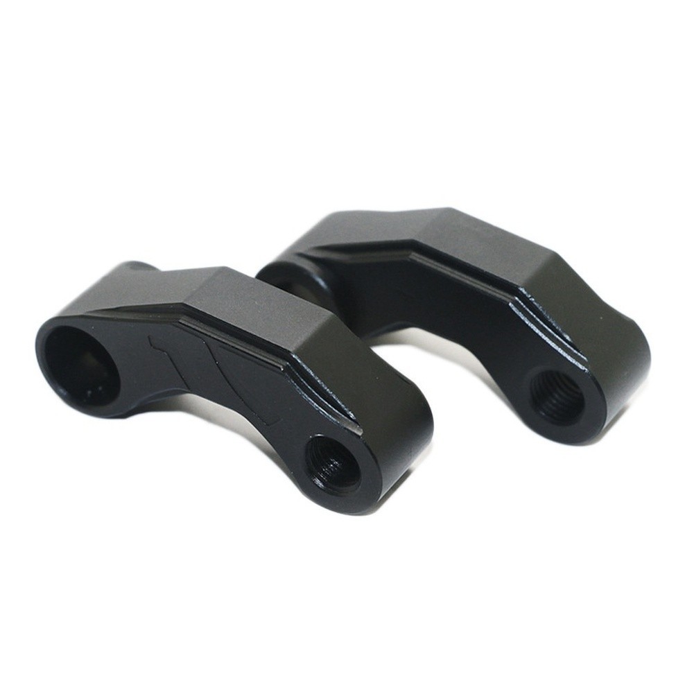 Aluminum Mirror Extension Riser Bracket for Motorcycle CNC Black Silver