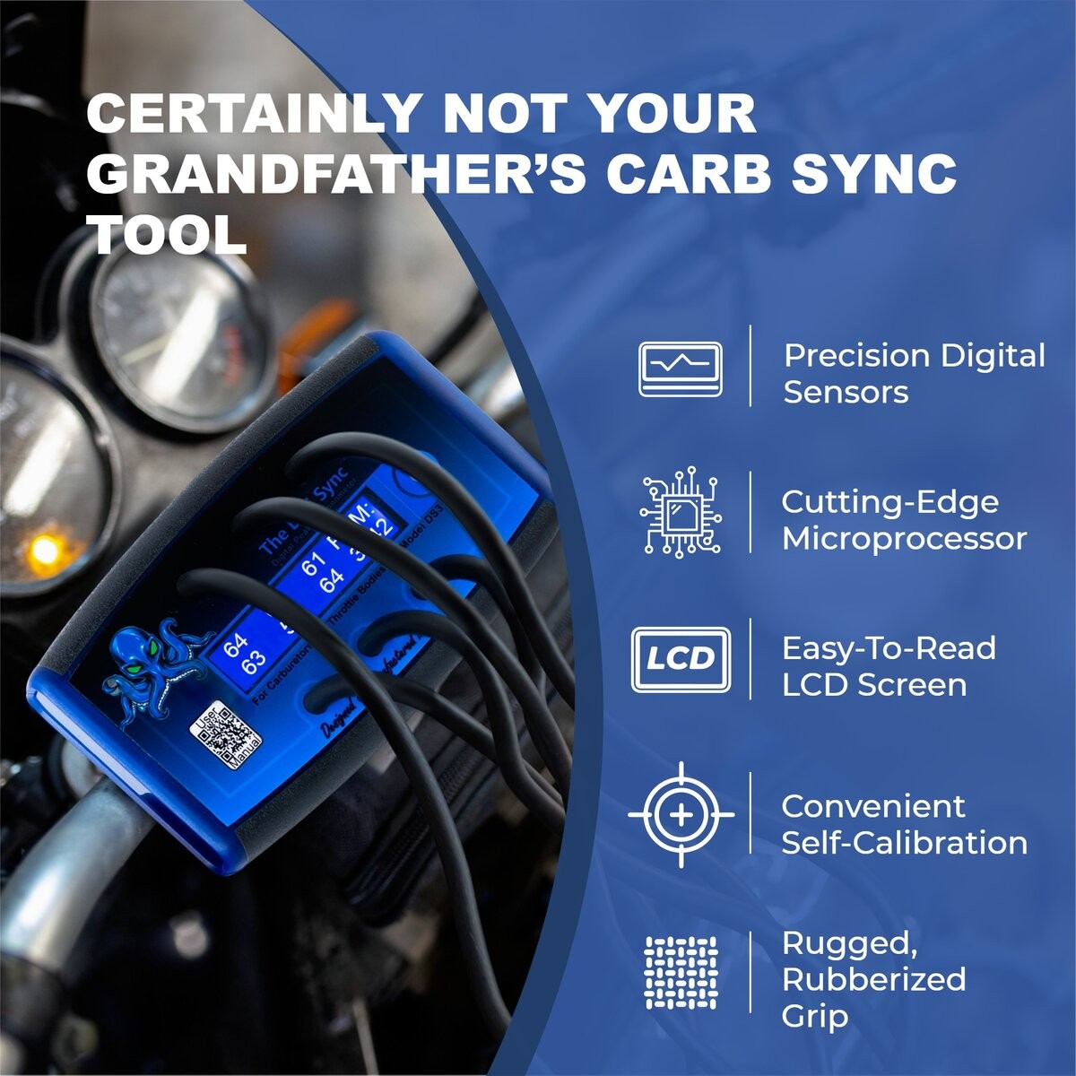 The Digi Sync 6-Channel DS3+ Pro Digital Throttle Body And Carb Sync Tool