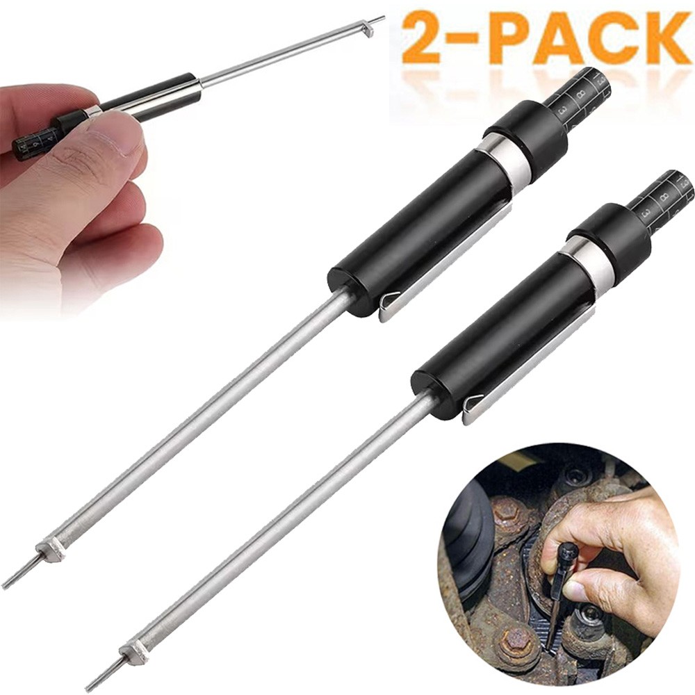 2x Car Brake Pad Thickness Gauge Measuring Tool Detection Pen for Backing Plate