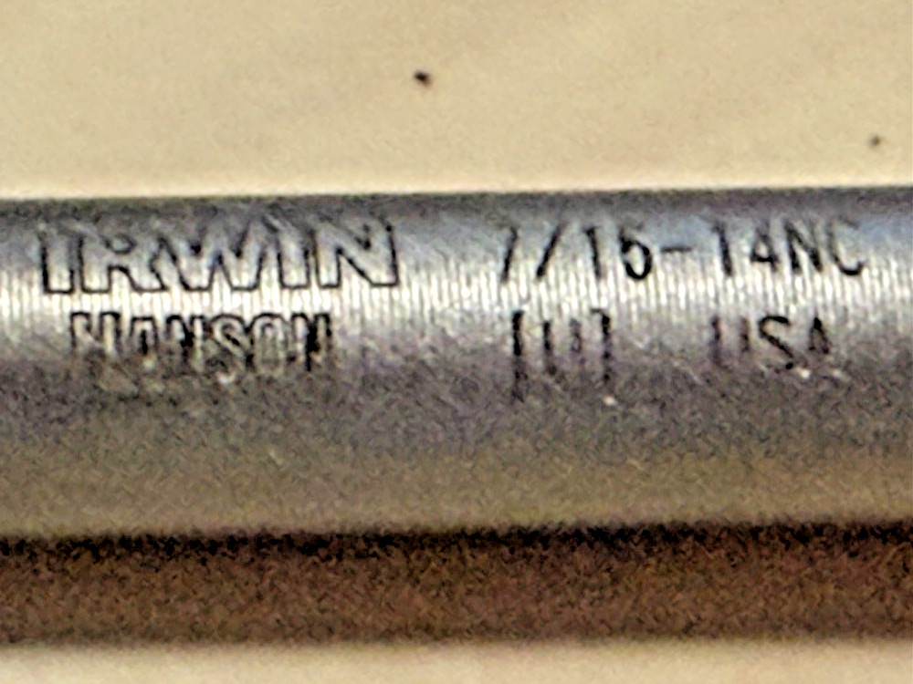 IRWIN 1339 Hanson 7/16″-14 UNC SAE HCS Right-Hand TAPER Tap USA