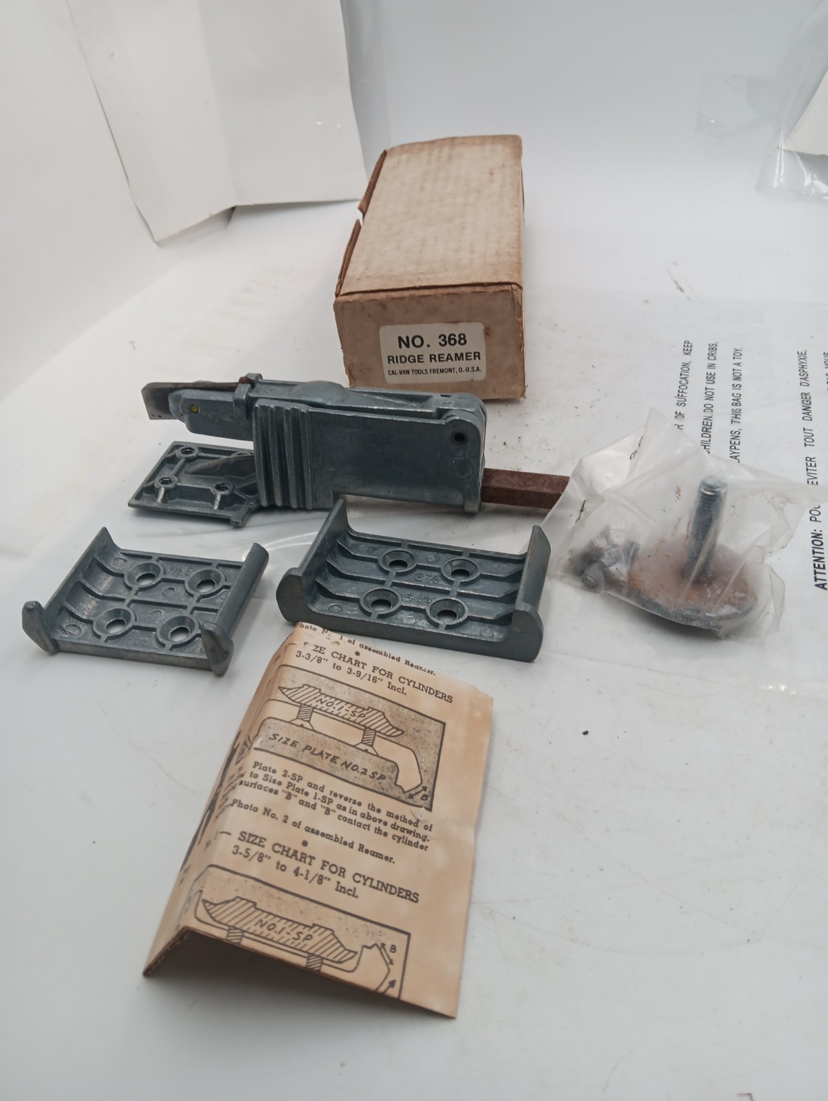 Vintage CAL-VAN #368 Ridge Reamer Tool Range Up To 4⅛” NOS ☆USA