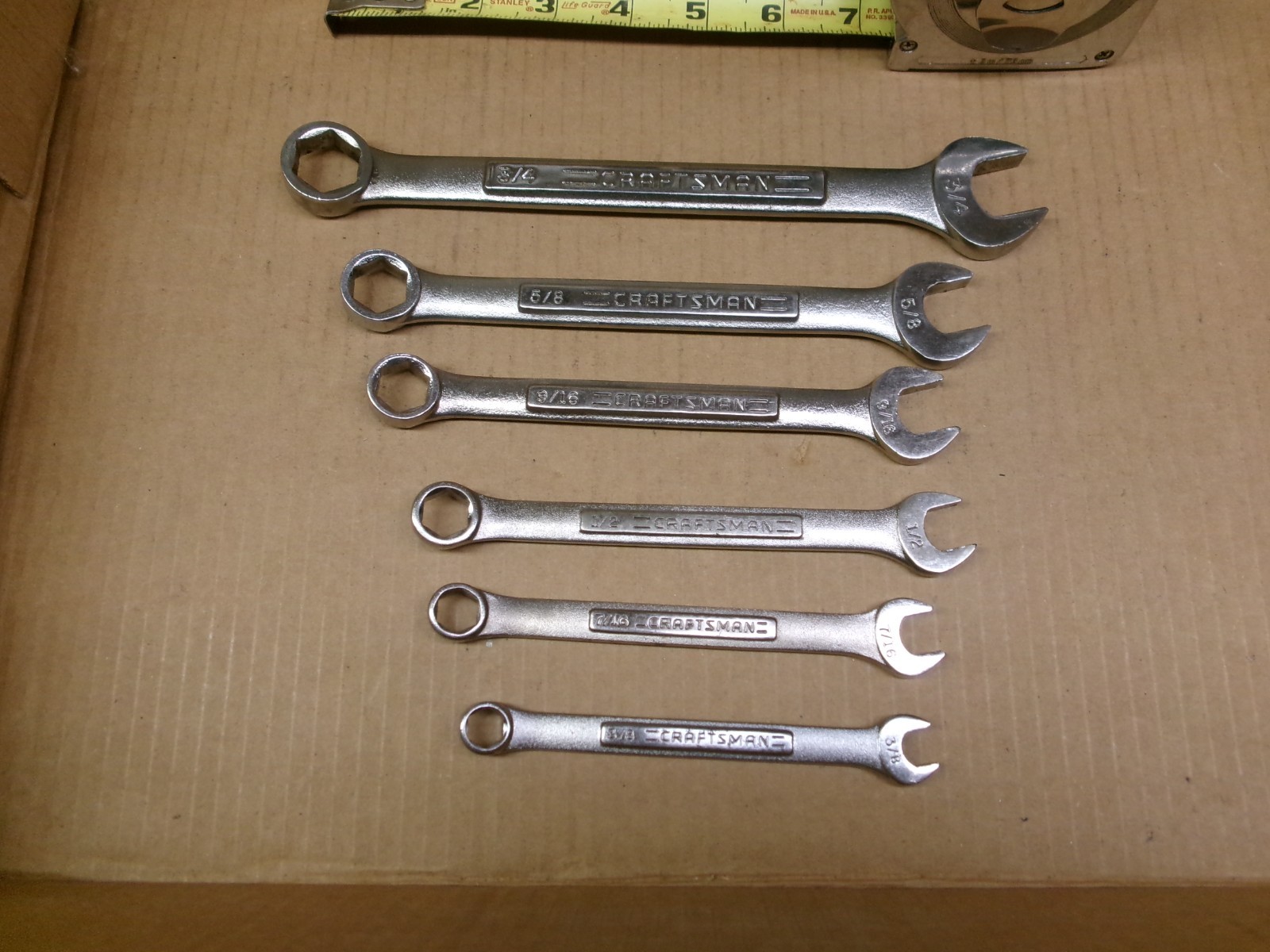 Craftsman 6-Piece 6-Point Metric Combination Wrench Set / Lot