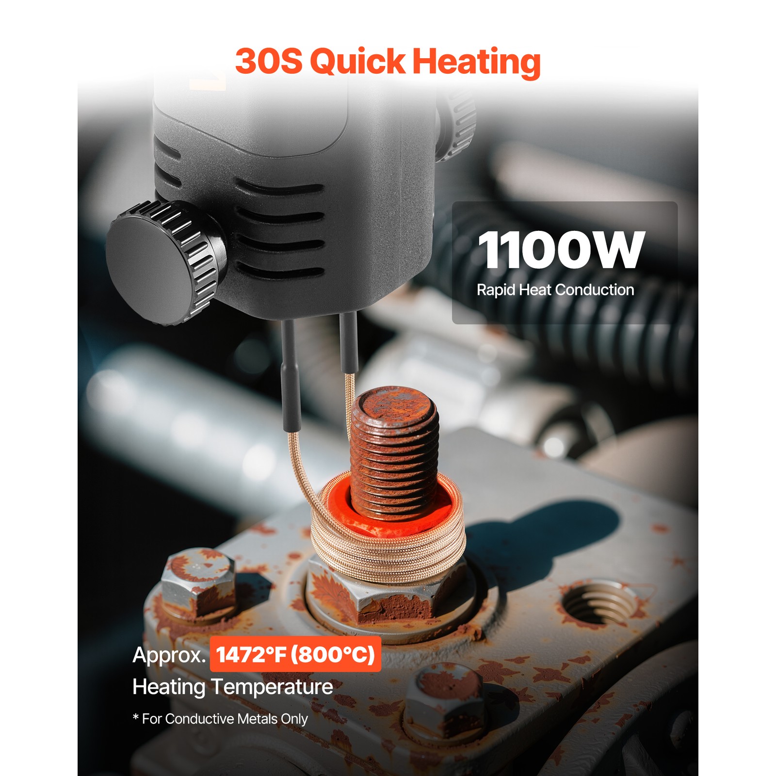 Uimoso Induction Heater Kit for Rusty Bolt Removal, 1100W, 110V
