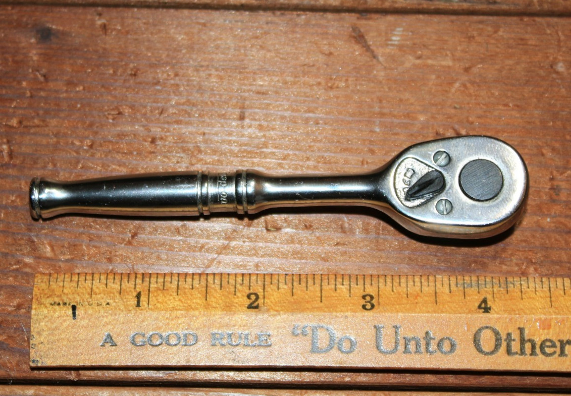 Vintage Snap-on USA 1/4″ Ratchet #TM70B 1986 Snap on EXCELLENT; 4 3/8″ long