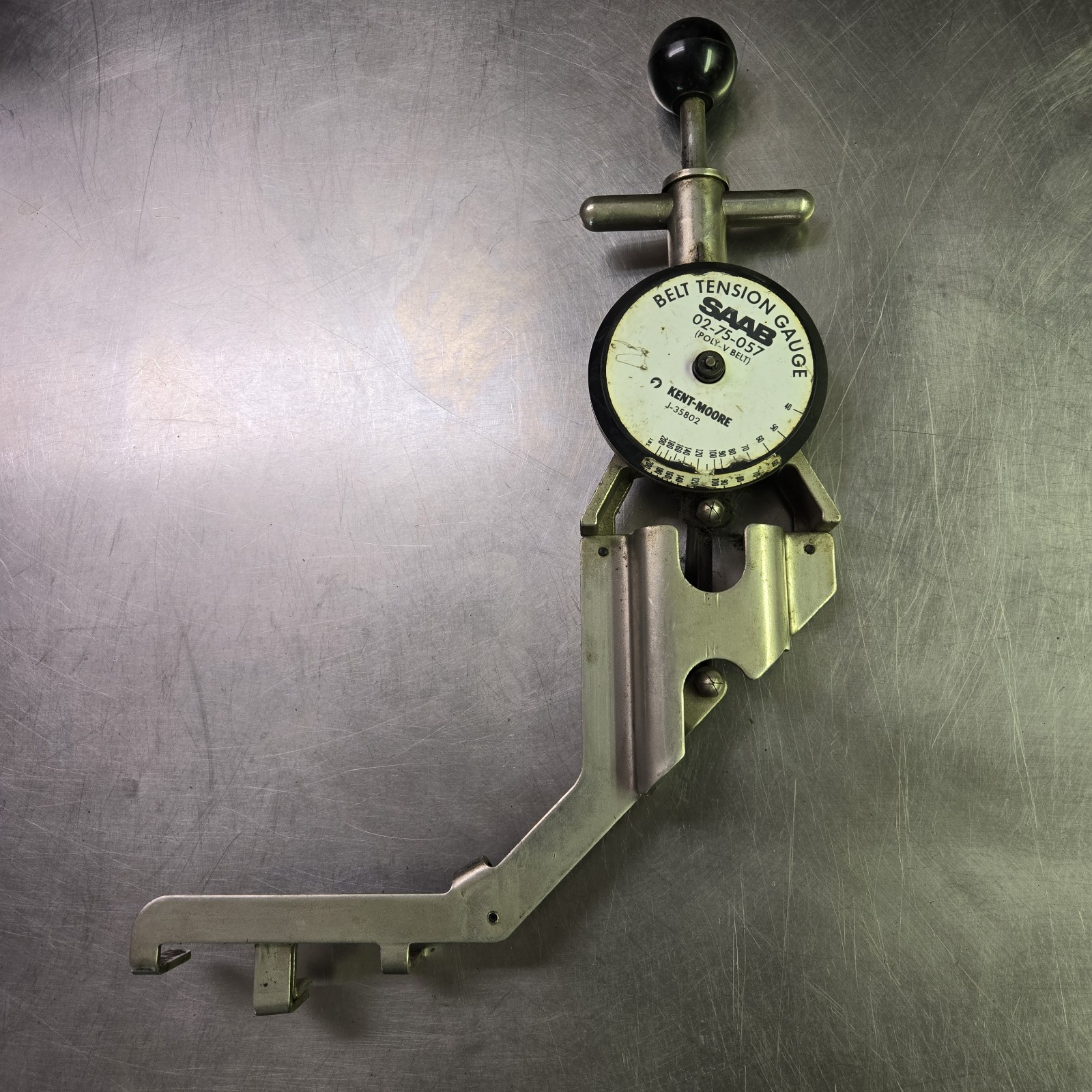 Kent-Moore J-35802 mechanical belt tension gauge. GM , Saab 02-75-057