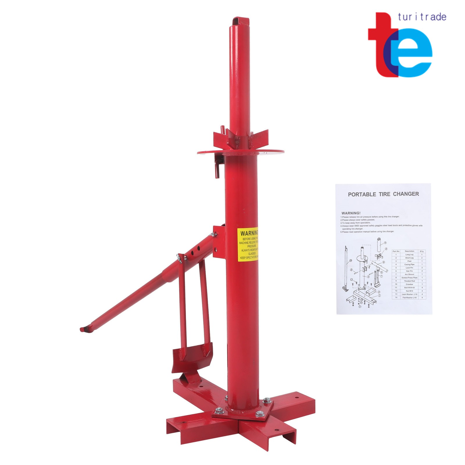 Portable Hand Tool Tire Bead Breaker Manual Tire Changer For Garage & Auto Shop
