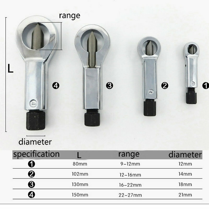 1Pc 9-27mm Nut Splitter Cracker Durable Nut Breaker Adjustable Extractor Tool