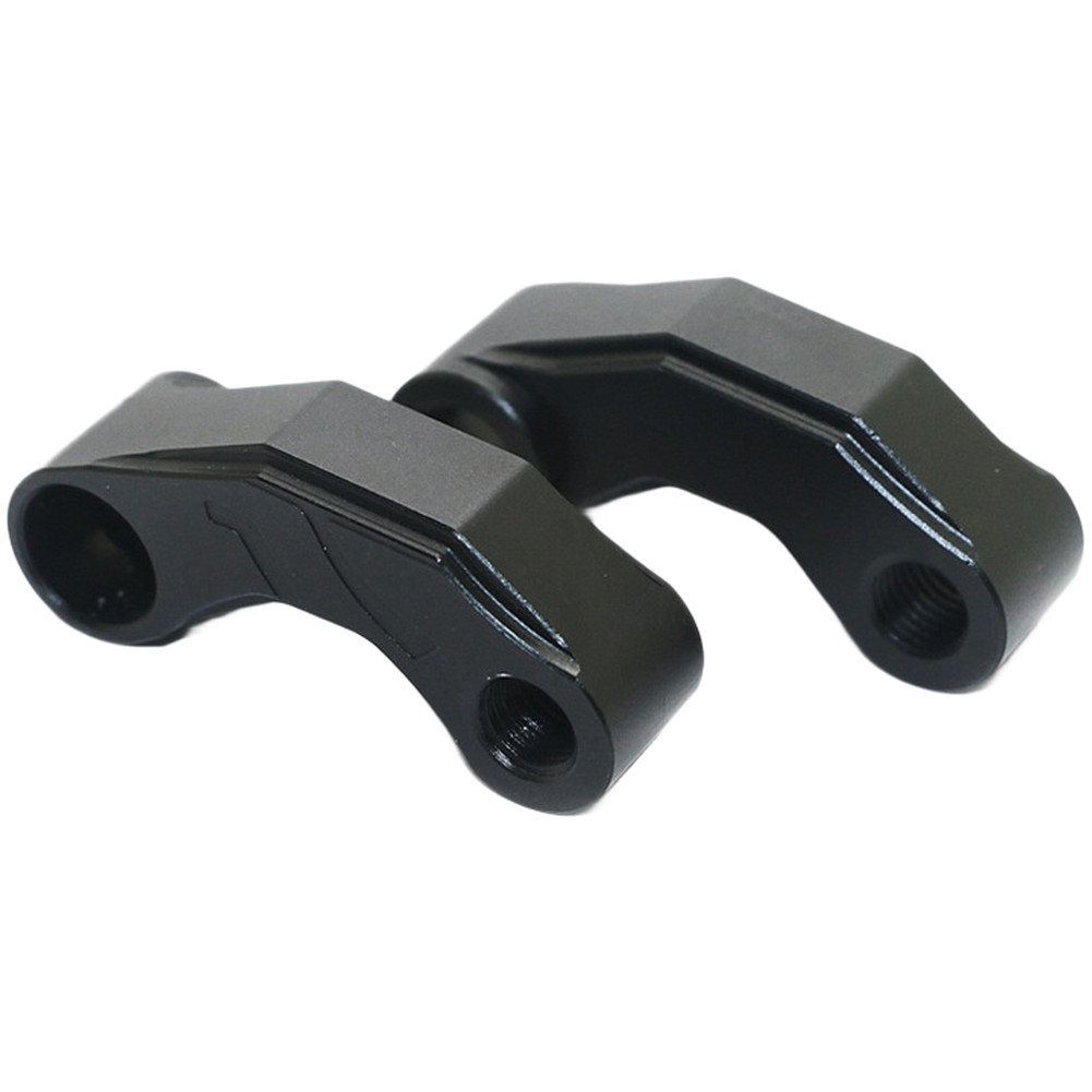 Aluminum Mirror Extension Riser Bracket for Motorcycle CNC Black Silver