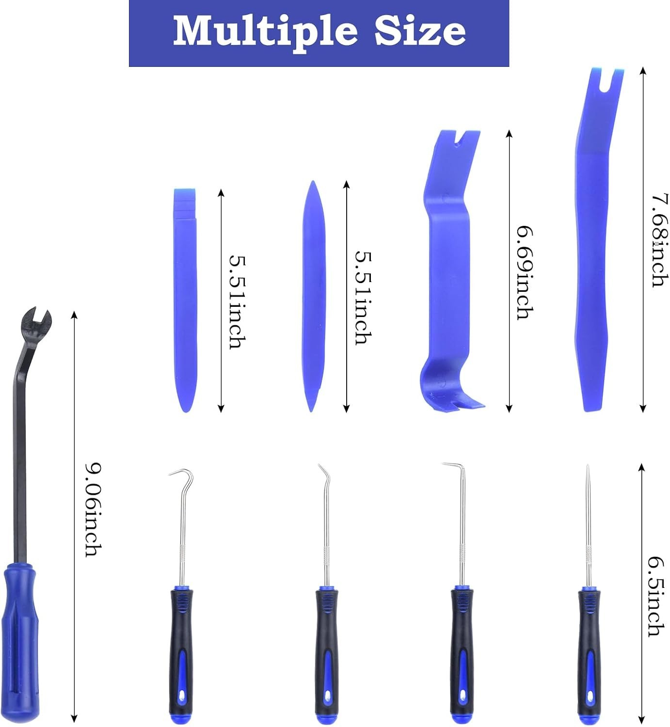 9Pcs with Plastic Pry Tool, Fastener Clip Pliers, Car Interior Panel Door Win…