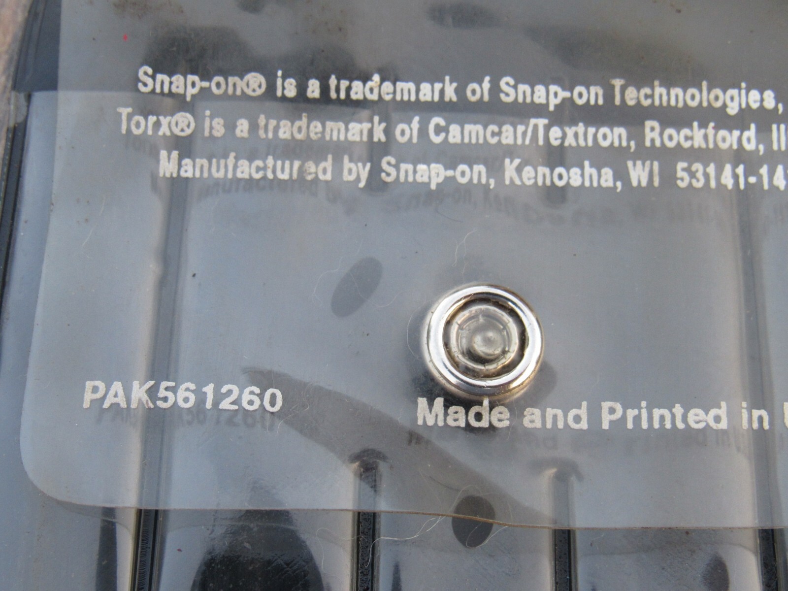 SNAP ON BLACK PAK562260 STORAGE HOLDER POUCH FOR SDTX40 RED MINI TORX SET SDTX
