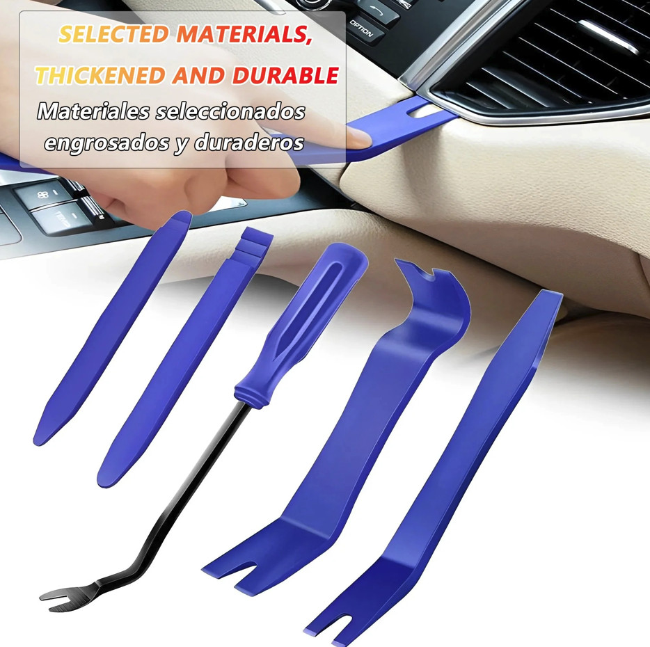 5pcs No‑Scratch Trim Removal Kit – Plastic Pry Tools for Car Panels – NEW