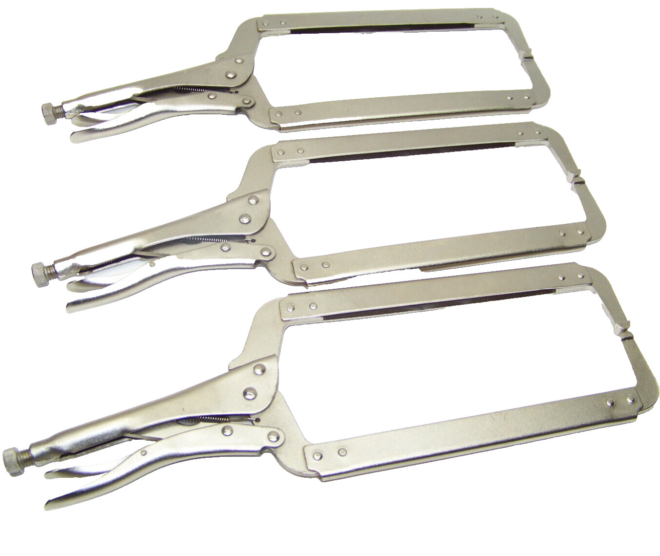 3pc 18″ Locking C Clamp Regular End Tips Welding Locking Pliers Clamps Tool Set