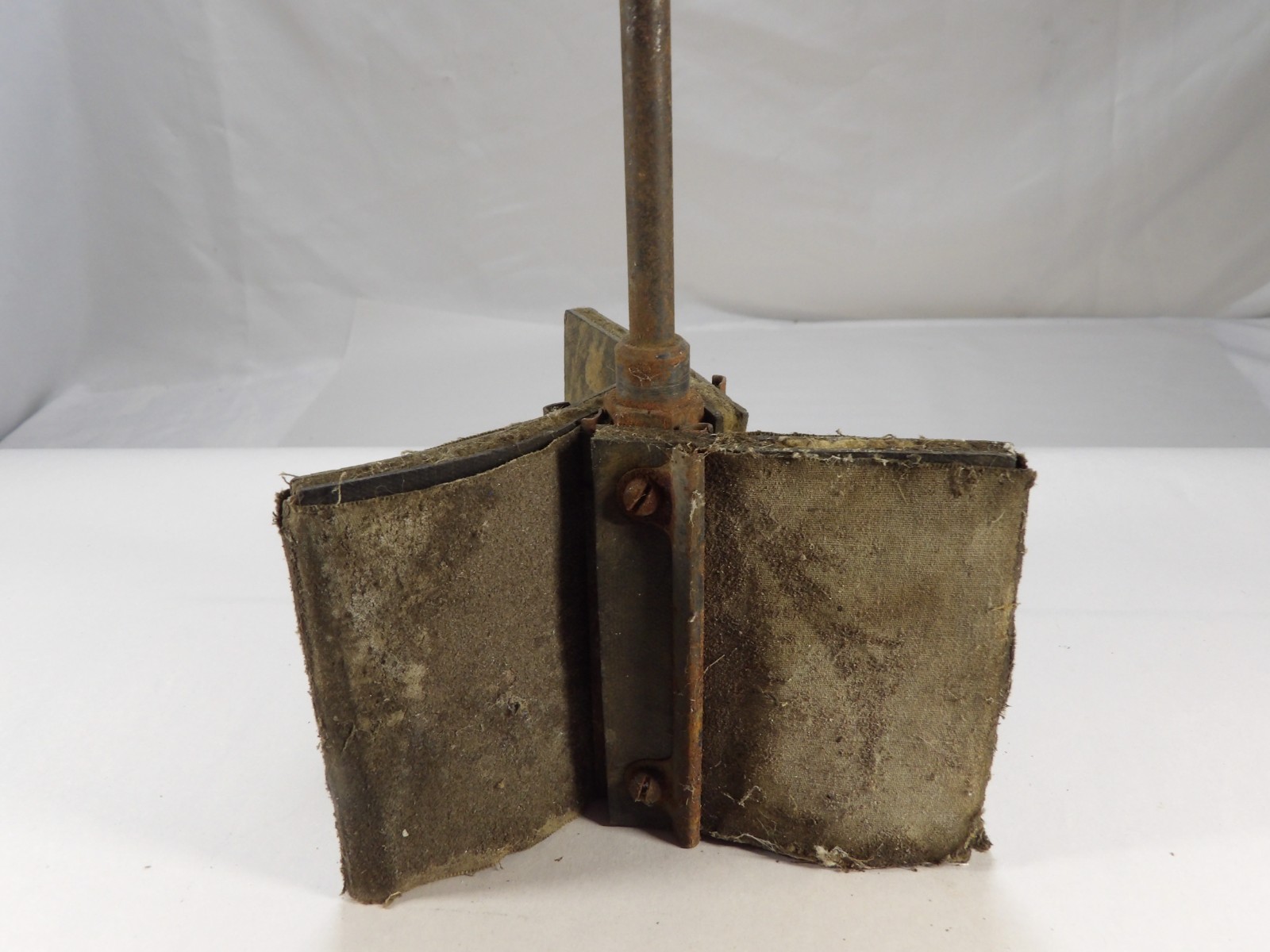 Vintage Home Made Cylinder Hone Mechanic Tool Flapper Sander Sand Paper Holder