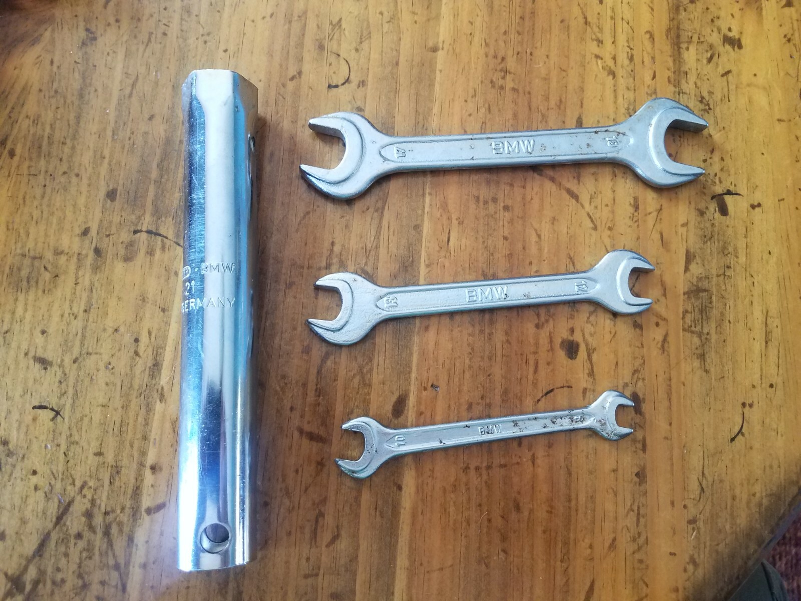 BMW Tool Set OEM HEYCO WALTER (4) Pieces Three Spanners 21mm Spark Plug Socket