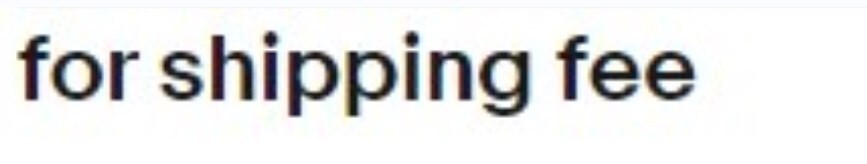 for shipping fee-PR