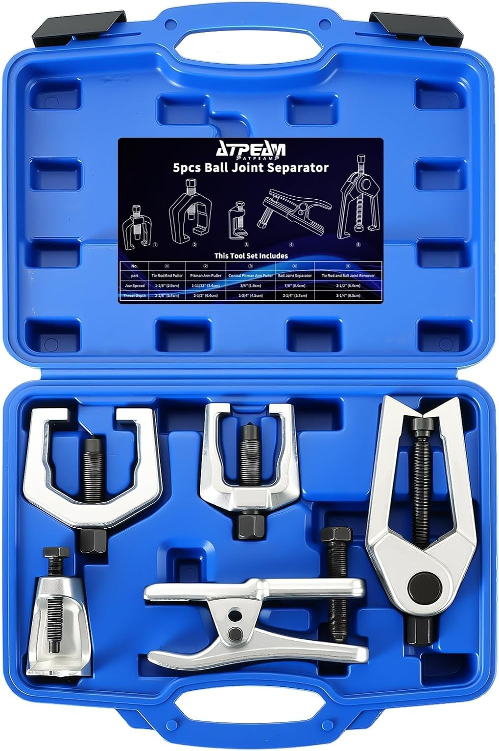 Versatile 5-Piece Front End Service Tool Set – Pitman Arm & Ball Joint Pullers