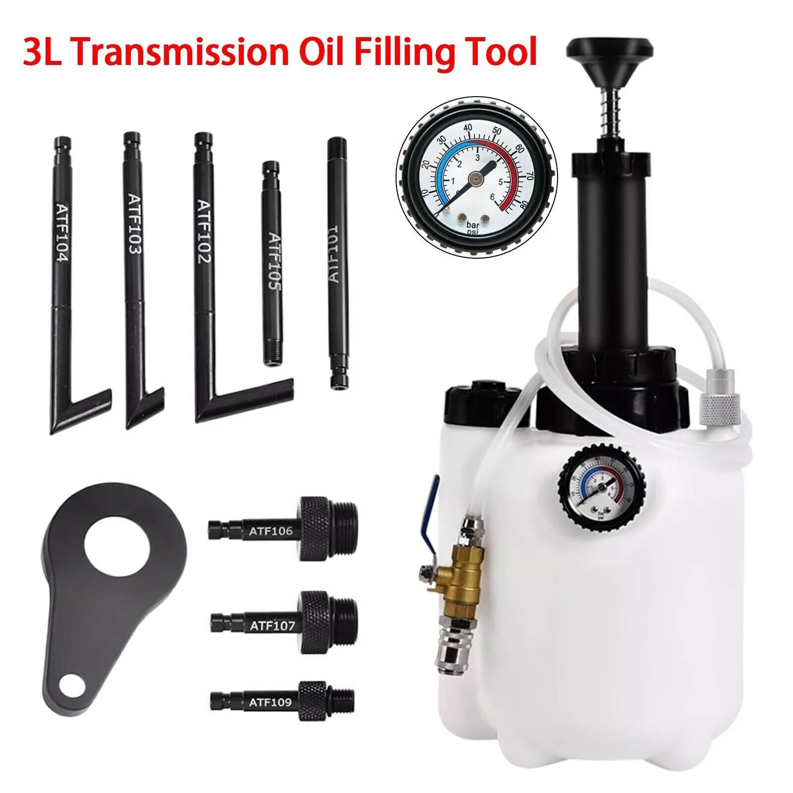Manual Transmission Tool Fluid Oil Filling Filler System Fluid Transfer Set 3L