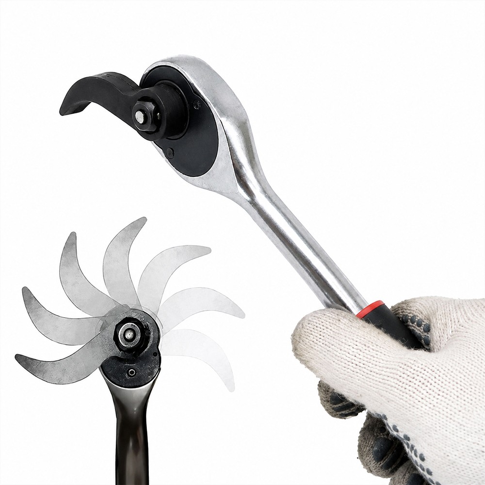 2PCS Crowbar Adapter Head Tools Adjustable Angle Head Pry Bar Fits 1/2″ Ratchet